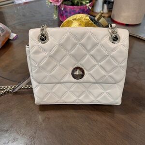 Kate spade Elegant White Quilted Chain Bag